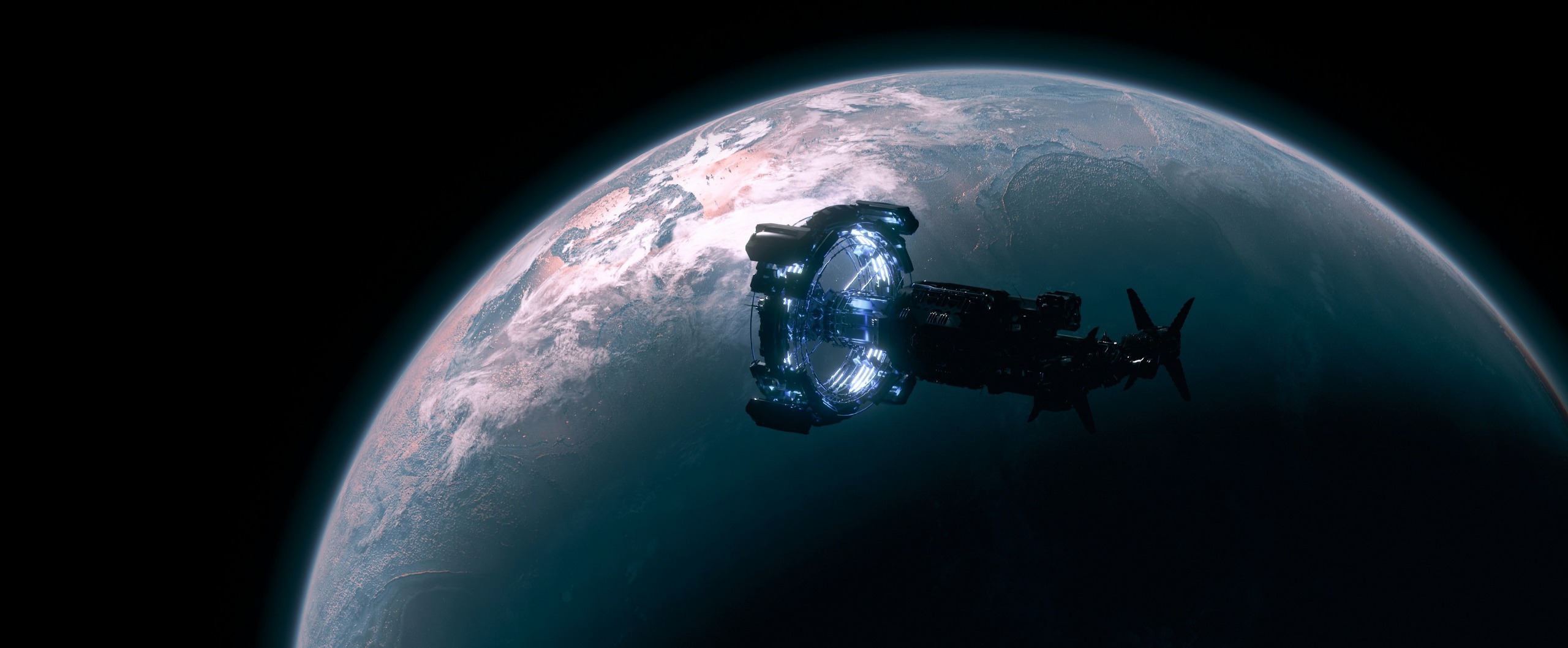 Image of moon and space orbit